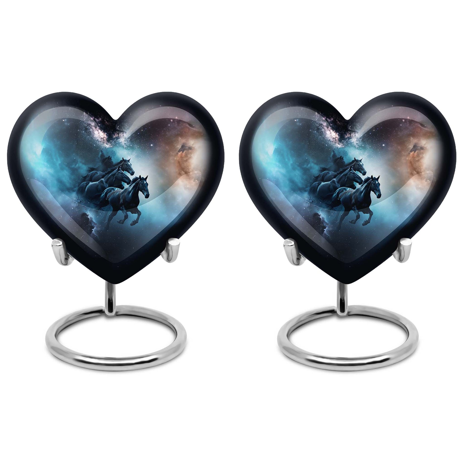 10-inch Heart Urn, horse urn used as cremation dad urn,