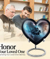 10-inch Heart Urn, horse urn used as cremation dad urn,