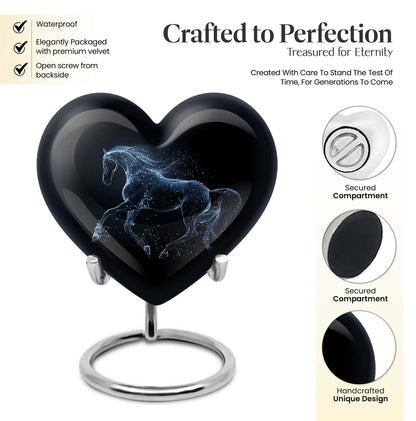 Horse Heart Urn for human ashes