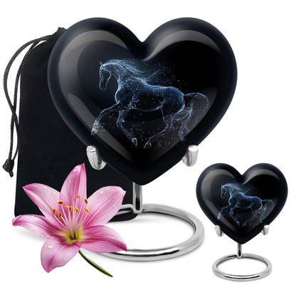 Horse Heart Urn for human ashes