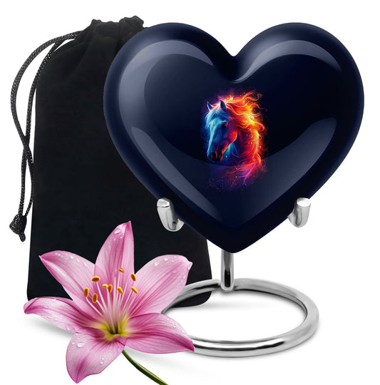 10-inch horse heart urn for cremation