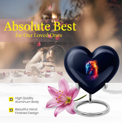 10-inch horse heart urn for cremation