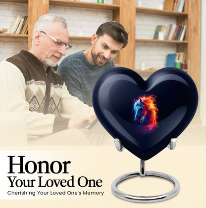 10-inch horse heart urn for cremation