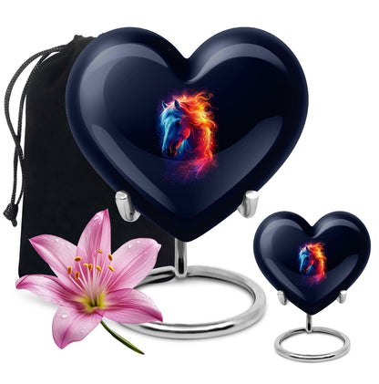 10-inch horse heart urn for cremation
