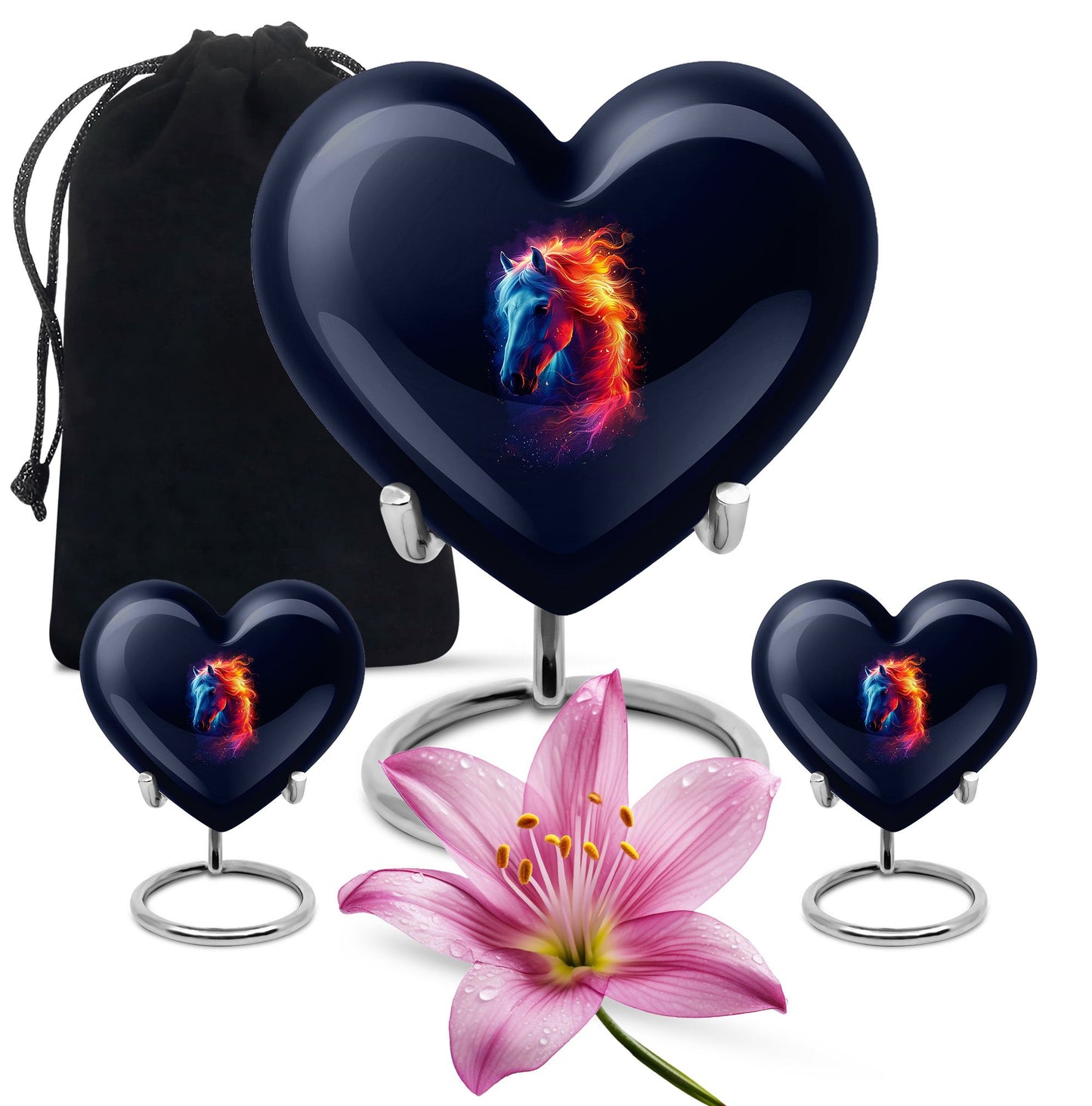 10-inch horse heart urn for cremation