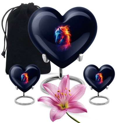 10-inch horse heart urn for cremation
