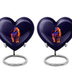 10-inch Abstract Heart Urn for horse ashes, 