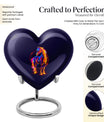10-inch Abstract Heart Urn for horse ashes, 