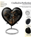 10-Inch heart-designed memorial urn for horse,