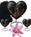 10-Inch heart-designed memorial urn for horse,