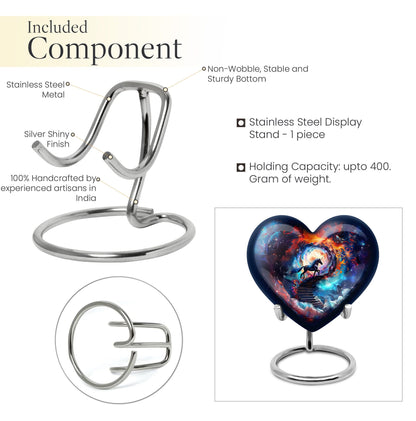 heart-shaped horse urn