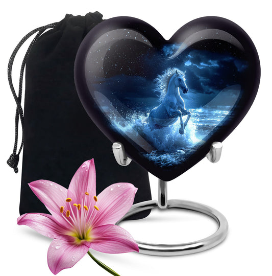 Heart Urn Horse Cremation Urn