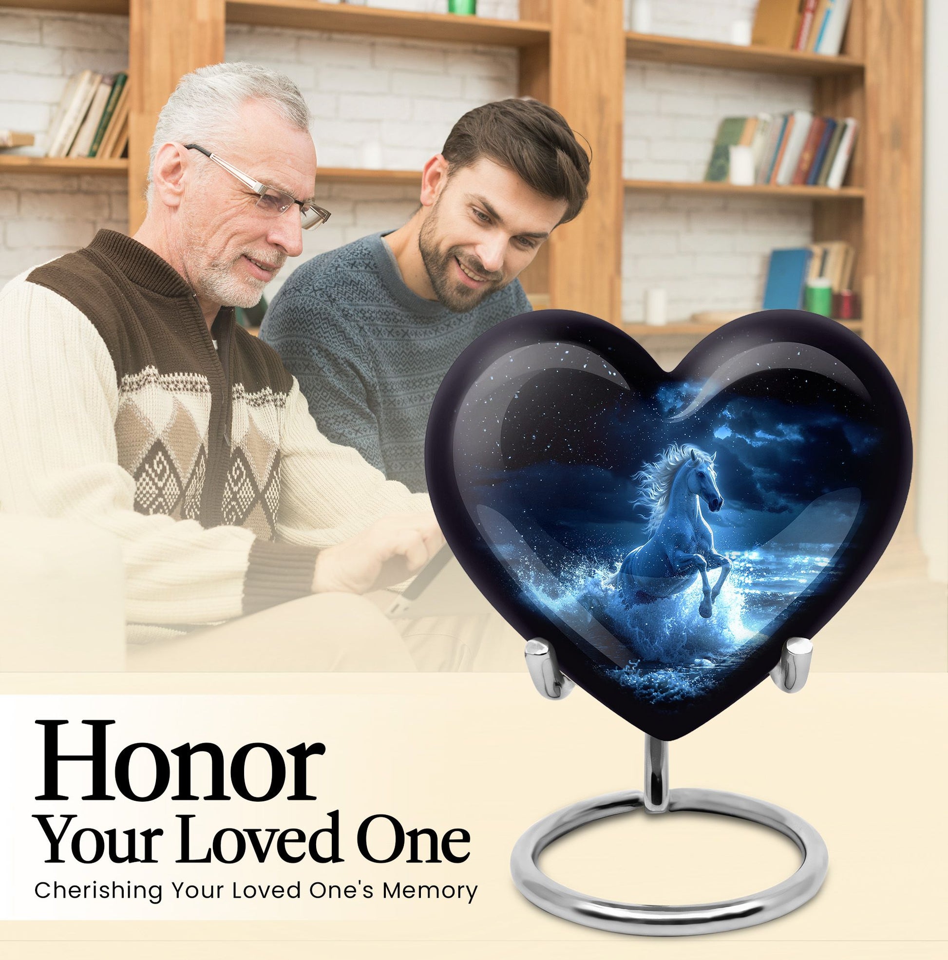 Heart Urn Horse Cremation Urn