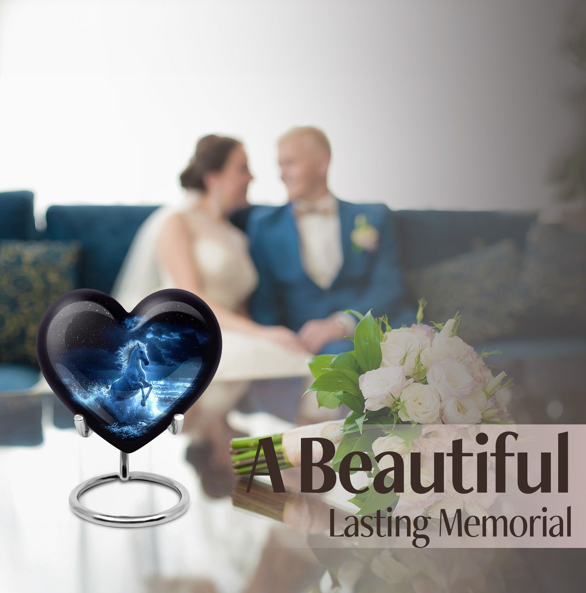 Heart Urn Horse Cremation Urn