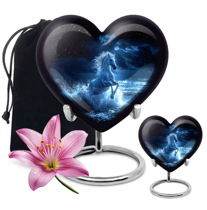 Heart Urn Horse Cremation Urn
