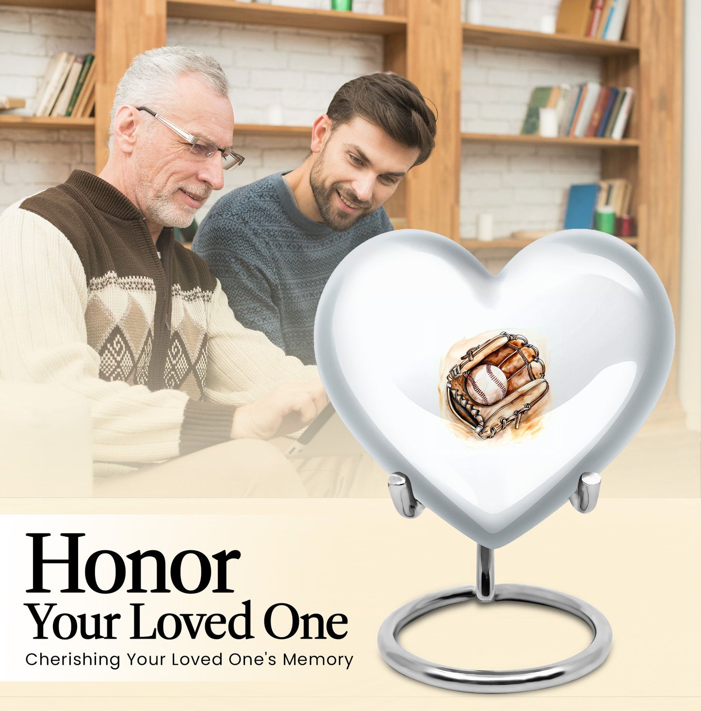10-inch baseball cremation urn