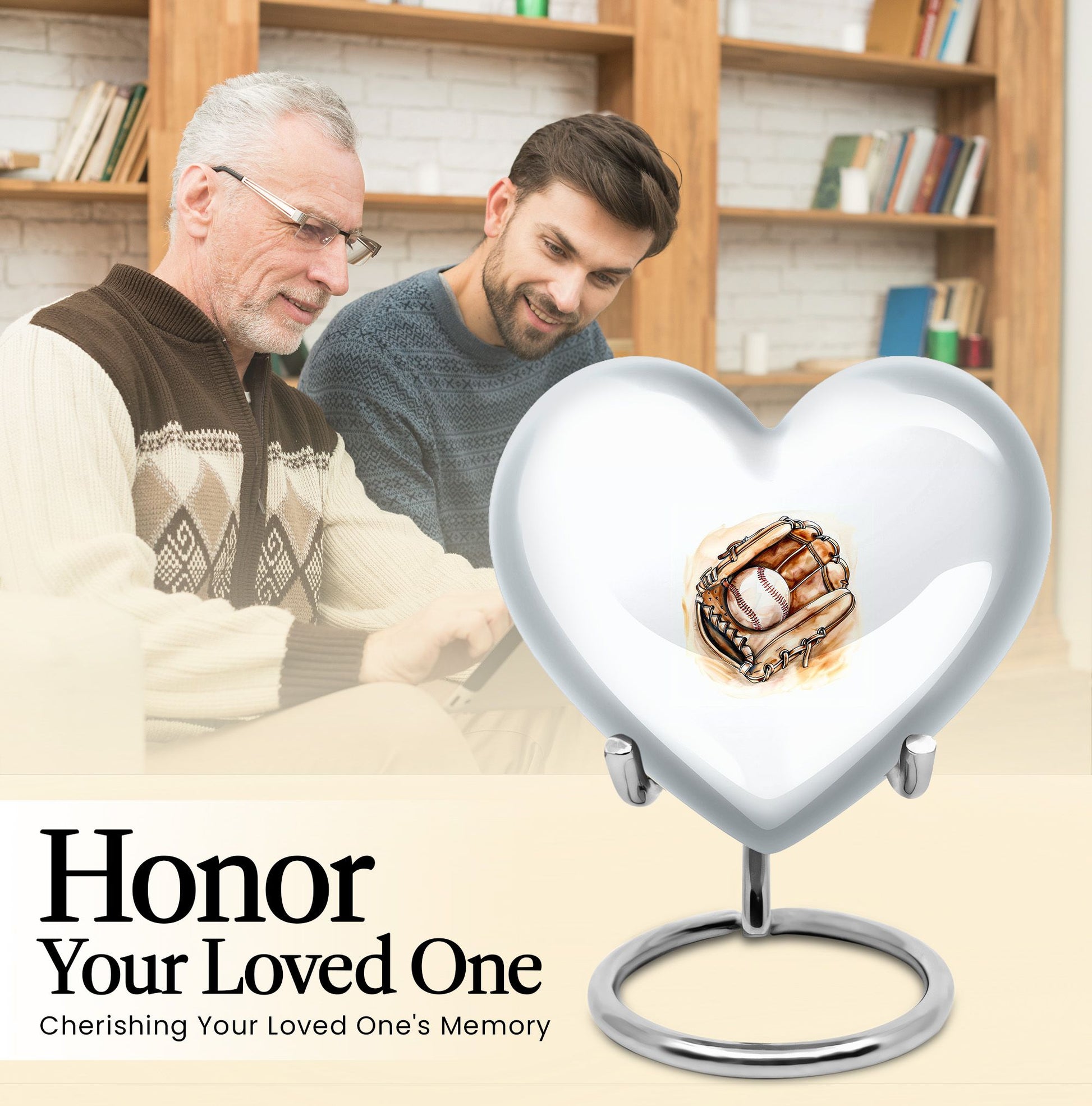 10-inch baseball cremation urn