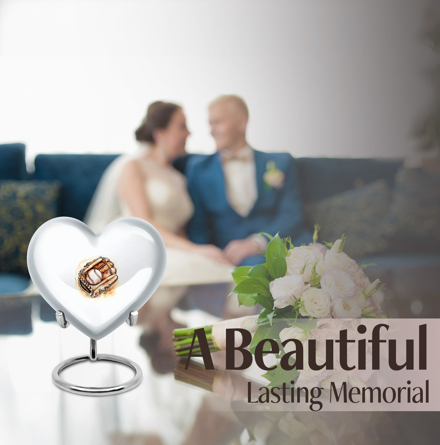 10-inch baseball cremation urn