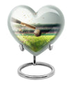 heart-shaped baseball urn