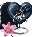 heart-shaped baseball urn for buria