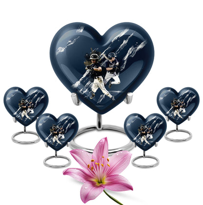 heart-shaped baseball urn for buria