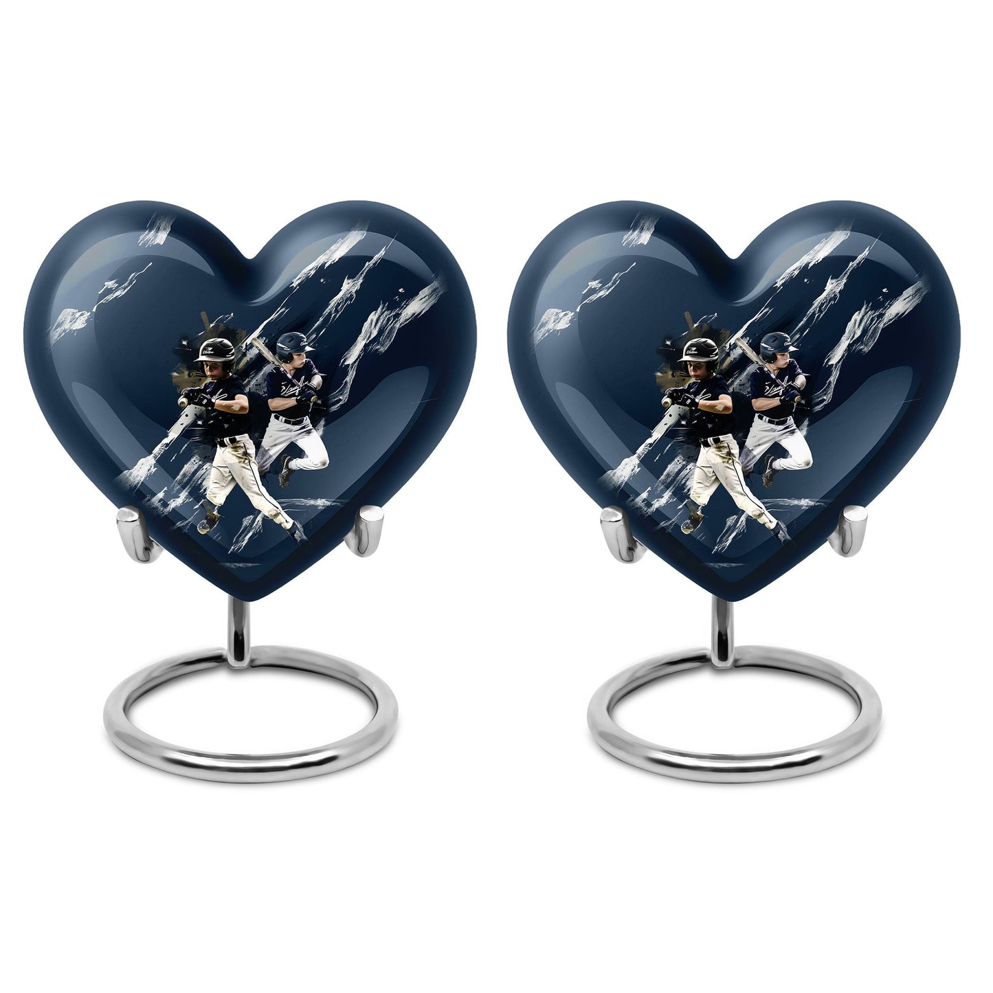 heart-shaped baseball urn for buria