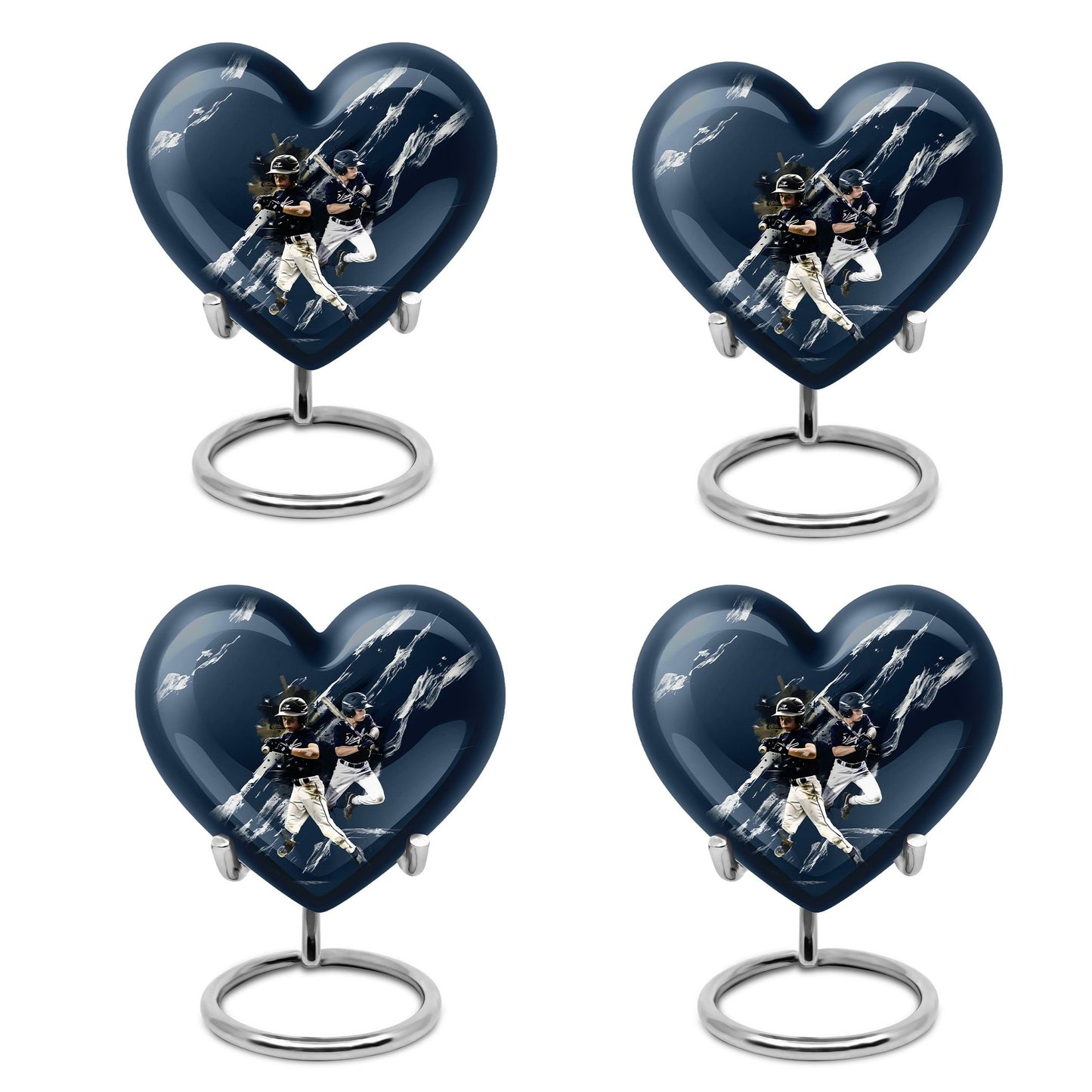 heart-shaped baseball urn for buria