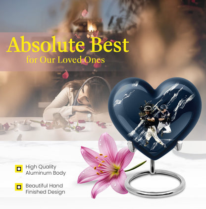 heart-shaped baseball urn for buria