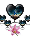 heart-shaped baseball urn