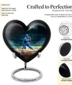 heart-shaped baseball urn