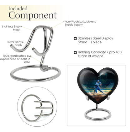 heart-shaped baseball urn