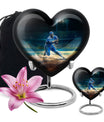 heart-shaped baseball urn