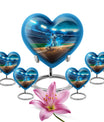 10-inch abstract heart-shaped aluminium baseball urn 