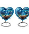 10-inch abstract heart-shaped aluminium baseball urn 