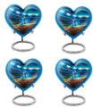 10-inch abstract heart-shaped aluminium baseball urn 