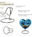 10-inch abstract heart-shaped aluminium baseball urn 
