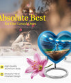 10-inch abstract heart-shaped aluminium baseball urn 