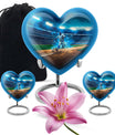 10-inch abstract heart-shaped aluminium baseball urn 