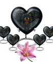 10-inch heart-shaped zodiac urn