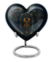 10-inch heart-shaped zodiac urn