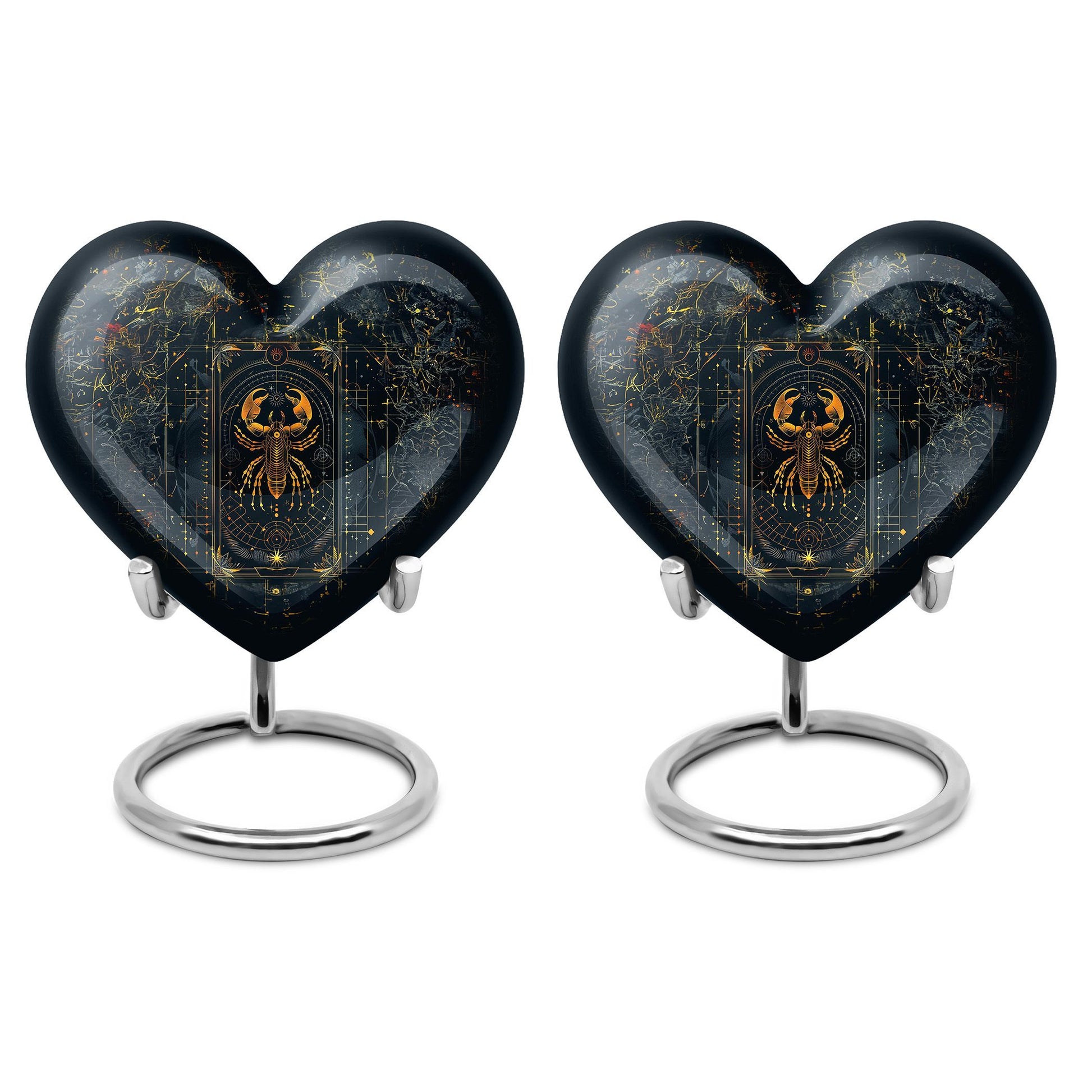 10-inch heart-shaped zodiac urn