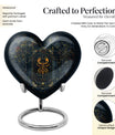 10-inch heart-shaped zodiac urn