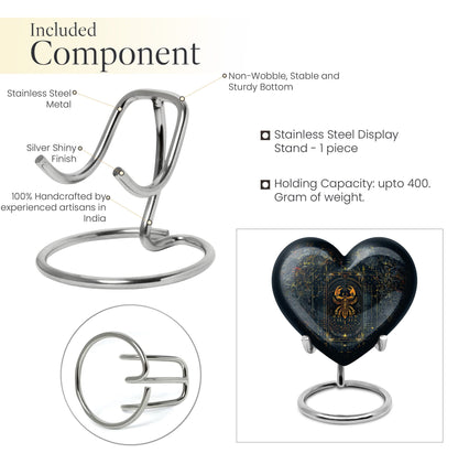 10-inch heart-shaped zodiac urn