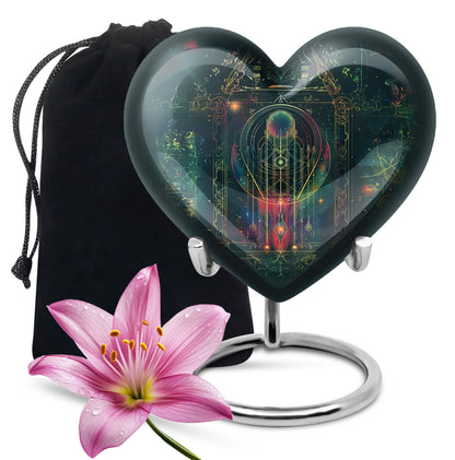 heart-shaped Zodiac Urn