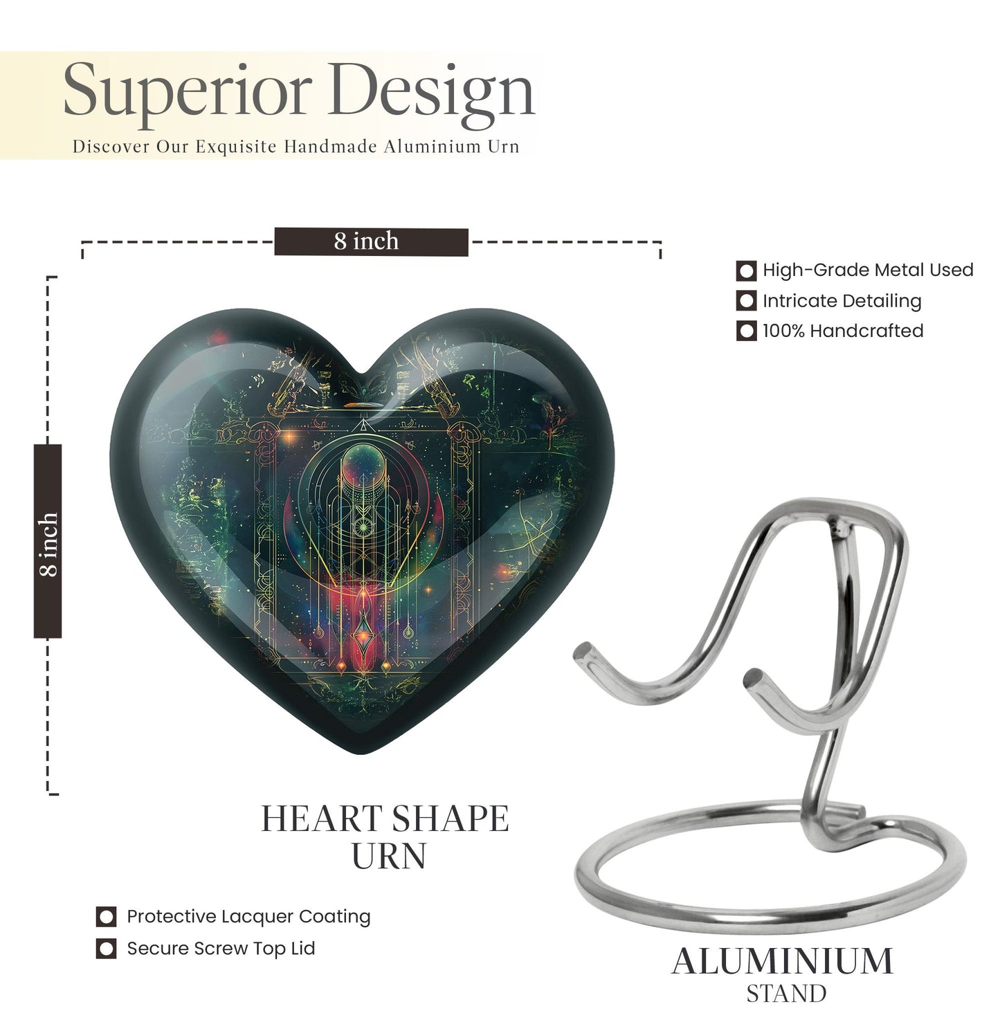 heart-shaped Zodiac Urn