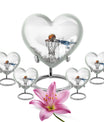 10-inch heart-shaped Basketball Urn for human ashes, 
