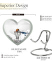 10-inch heart-shaped Basketball Urn for human ashes, 