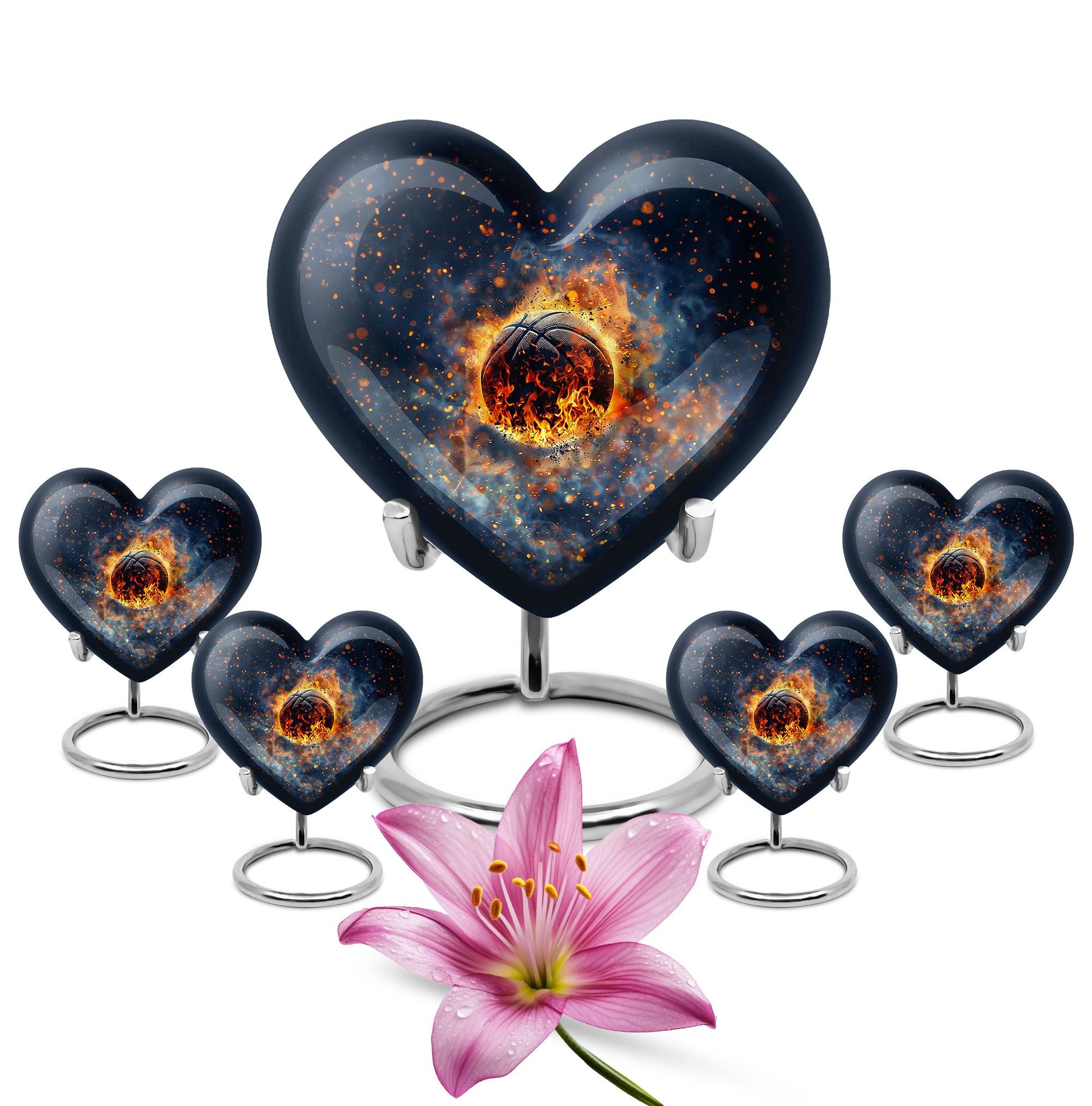 basketball-themed Heart Urn