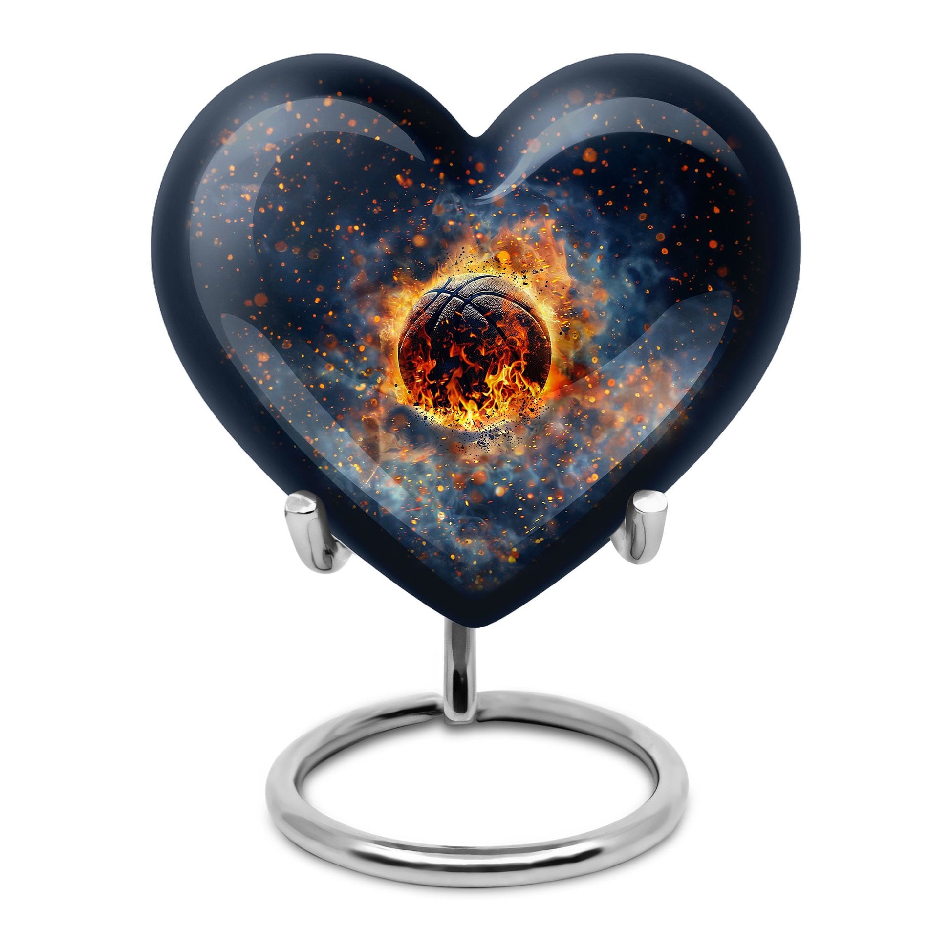 basketball-themed Heart Urn