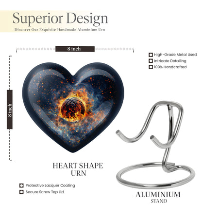 basketball-themed Heart Urn